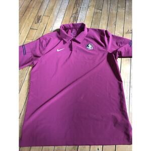 Nike Florida State Seminoles FSU On Field Polo Dri Fit Shirt Men’s L